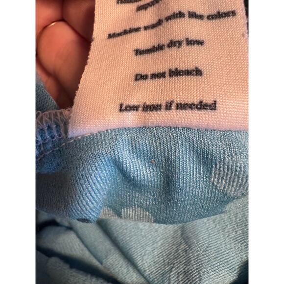 Olly & Beth Blue Flower Terry-Cloth Dress - Large - Picture 8 of 8